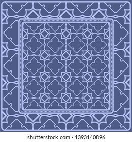 Decorative pattern for fashion print. Sample tablecloth or bandanna design. Vector illustration.