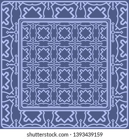 Decorative pattern for fashion print. Sample tablecloth or bandanna design. Vector illustration.