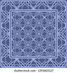 Decorative pattern for fashion print. Sample tablecloth or bandanna design. Vector illustration.