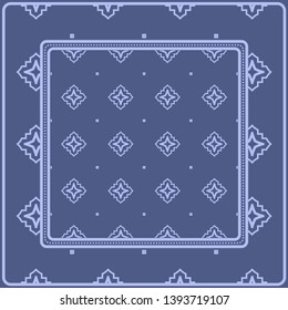 Decorative pattern for fashion print. Sample tablecloth or bandanna design. Vector illustration.