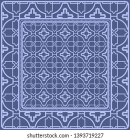 Decorative pattern for fashion print. Sample tablecloth or bandanna design. Vector illustration.