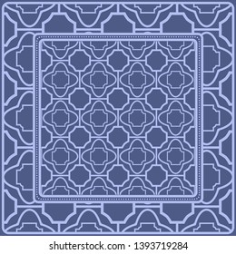Decorative pattern for fashion print. Sample tablecloth or bandanna design. Vector illustration.