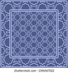 Decorative pattern for fashion print. Sample tablecloth or bandanna design. Vector illustration.