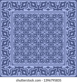 Decorative pattern for fashion print. Sample tablecloth or bandanna design. Vector illustration.