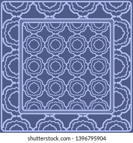 Decorative pattern for fashion print. Sample tablecloth or bandanna design. Vector illustration.
