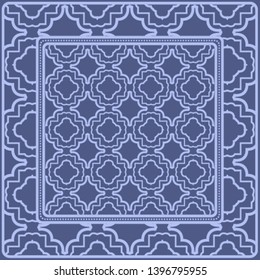 Decorative pattern for fashion print. Sample tablecloth or bandanna design. Vector illustration.
