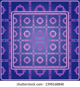 Decorative pattern for fashion print. Sample tablecloth or bandanna design. Vector illustration.