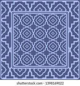 Decorative pattern for fashion print. Sample tablecloth or bandanna design. Vector illustration.