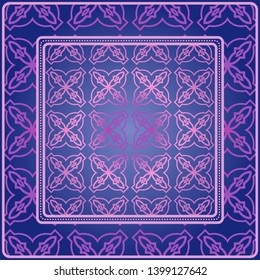 Decorative pattern for fashion print. Sample tablecloth or bandanna design. Vector illustration.