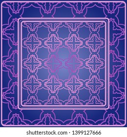 Decorative pattern for fashion print. Sample tablecloth or bandanna design. Vector illustration.