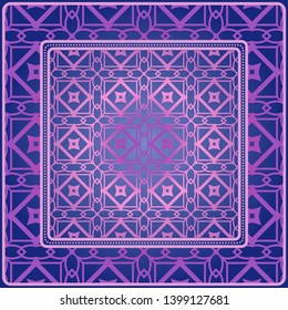 Decorative pattern for fashion print. Sample tablecloth or bandanna design. Vector illustration.