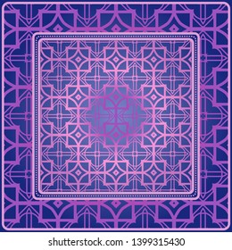 Decorative pattern for fashion print. Sample tablecloth or bandanna design. Vector illustration.
