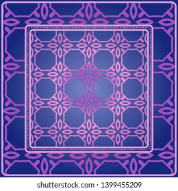 Decorative pattern for fashion print. Sample tablecloth or bandanna design. Vector illustration.