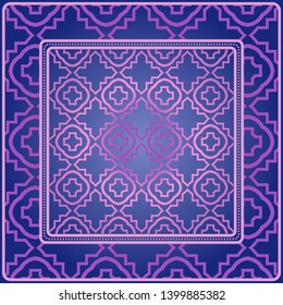 Decorative pattern for fashion print. Sample tablecloth or bandanna design. Vector illustration.