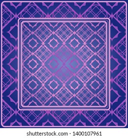 Decorative pattern for fashion print. Sample tablecloth or bandanna design. Vector illustration.