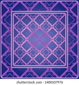 Decorative pattern for fashion print. Sample tablecloth or bandanna design. Vector illustration.