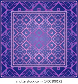Decorative pattern for fashion print. Sample tablecloth or bandanna design. Vector illustration.