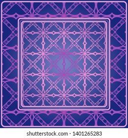 Decorative pattern for fashion print. Sample tablecloth or bandanna design. Vector illustration.