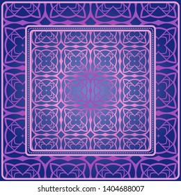 Decorative pattern for fashion print. Sample tablecloth or bandanna design. Vector illustration.