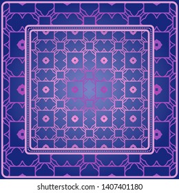 Decorative pattern for fashion print. Sample tablecloth or bandanna design. Vector illustration.