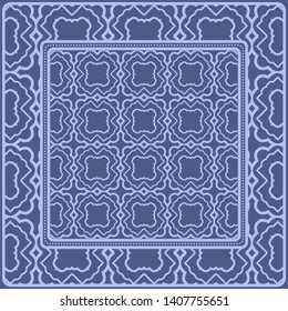 Decorative pattern for fashion print. Sample tablecloth or bandanna design. Vector illustration.