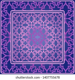 Decorative pattern for fashion print. Sample tablecloth or bandanna design. Vector illustration.