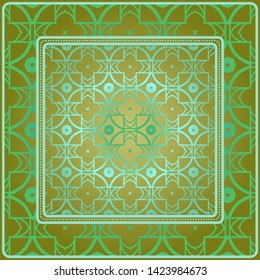 Decorative pattern for fashion print. Sample tablecloth or bandanna design. Vector illustration.
