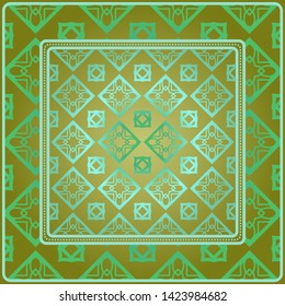 Decorative pattern for fashion print. Sample tablecloth or bandanna design. Vector illustration.