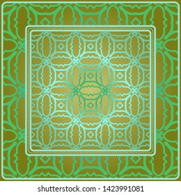 Decorative pattern for fashion print. Sample tablecloth or bandanna design. Vector illustration.