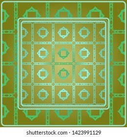Decorative pattern for fashion print. Sample tablecloth or bandanna design. Vector illustration.
