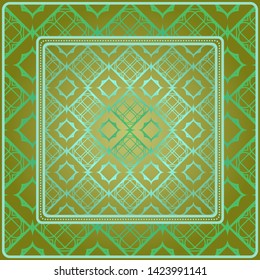 Decorative pattern for fashion print. Sample tablecloth or bandanna design. Vector illustration.