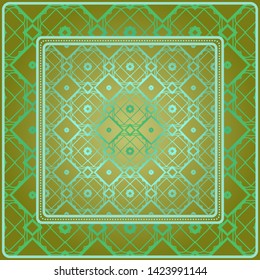 Decorative pattern for fashion print. Sample tablecloth or bandanna design. Vector illustration.