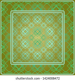Decorative pattern for fashion print. Sample tablecloth or bandanna design. Vector illustration.