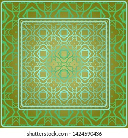 Decorative pattern for fashion print. Sample tablecloth or bandanna design. Vector illustration.