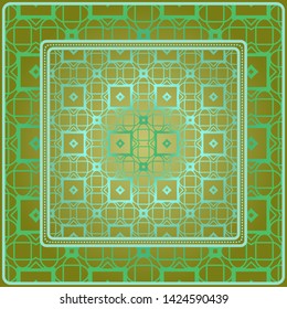 Decorative pattern for fashion print. Sample tablecloth or bandanna design. Vector illustration.