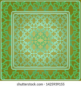 Decorative pattern for fashion print. Sample tablecloth or bandanna design. Vector illustration.