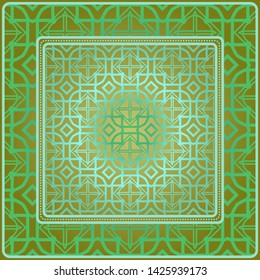 Decorative pattern for fashion print. Sample tablecloth or bandanna design. Vector illustration.