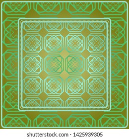 Decorative pattern for fashion print. Sample tablecloth or bandanna design. Vector illustration.
