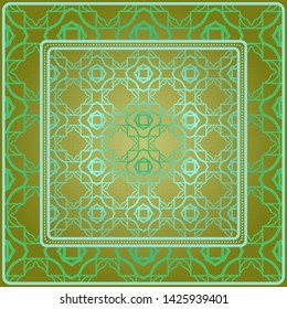 Decorative pattern for fashion print. Sample tablecloth or bandanna design. Vector illustration.