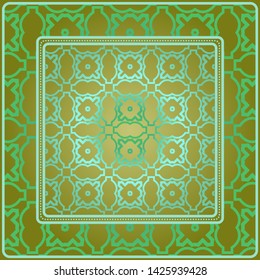 Decorative pattern for fashion print. Sample tablecloth or bandanna design. Vector illustration.