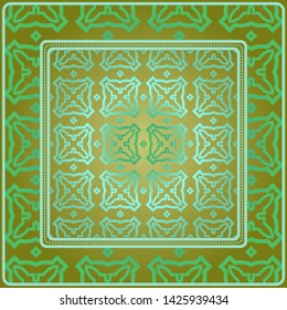 Decorative pattern for fashion print. Sample tablecloth or bandanna design. Vector illustration.