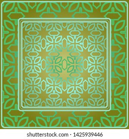 Decorative pattern for fashion print. Sample tablecloth or bandanna design. Vector illustration.