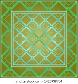 Decorative pattern for fashion print. Sample tablecloth or bandanna design. Vector illustration.