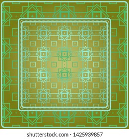Decorative pattern for fashion print. Sample tablecloth or bandanna design. Vector illustration.