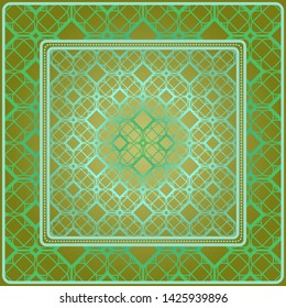 Decorative pattern for fashion print. Sample tablecloth or bandanna design. Vector illustration.