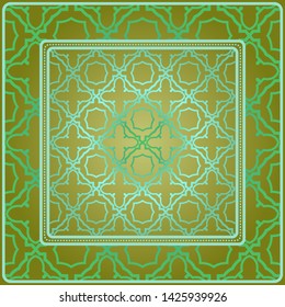 Decorative pattern for fashion print. Sample tablecloth or bandanna design. Vector illustration.