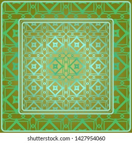 Decorative pattern for fashion print. Sample tablecloth or bandanna design. Vector illustration.