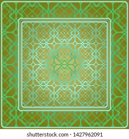 Decorative pattern for fashion print. Sample tablecloth or bandanna design. Vector illustration.