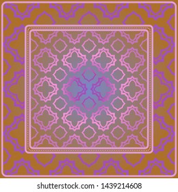 Decorative pattern for fashion print. Sample tablecloth or bandanna design. Vector illustration.