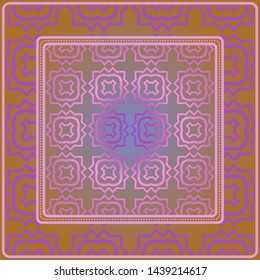 Decorative pattern for fashion print. Sample tablecloth or bandanna design. Vector illustration.